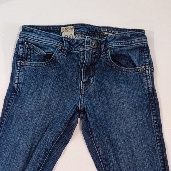 Volcom 2x4 jeans tight fit denim blue men's youth size 26 - Picture 2 of 13